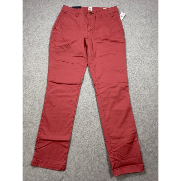 Gap Womens Size 0 Girlfriend Khaki Pants Mid Rise Stretch NWT - Picture 1 of 12